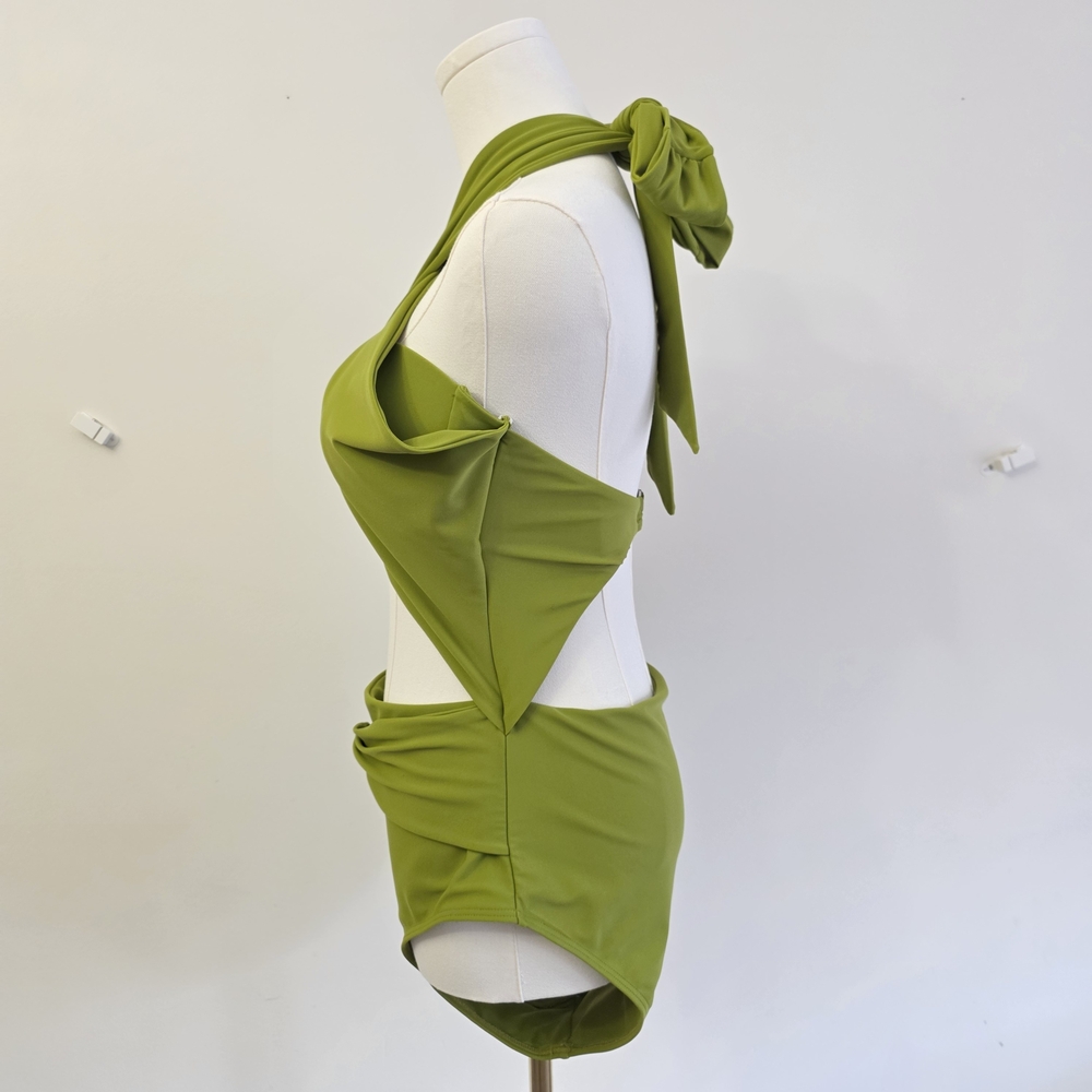 Andrea Iyamah Olive Twist Cutout One-Piece Swimsuit - Picture 3 of 5